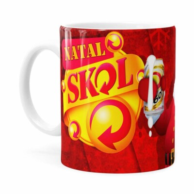 Caneca Natal Skol V02 Branca