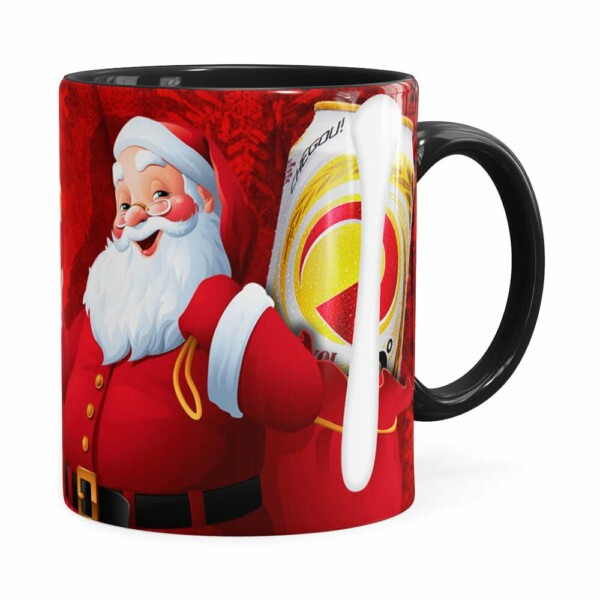 Caneca Natal Skol V02 Preta