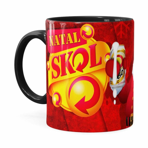 Caneca Natal Skol V02 Preta
