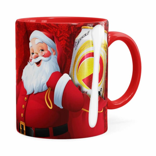 Caneca Natal Skol V02 Vermelha
