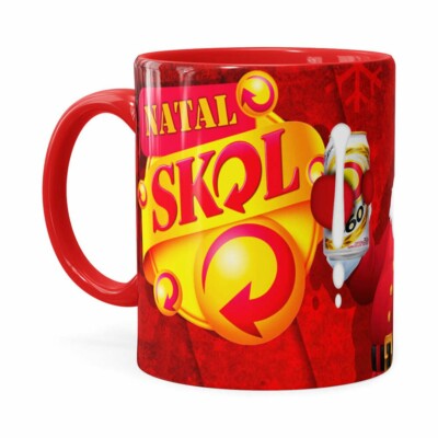 Caneca Natal Skol V02 Vermelha