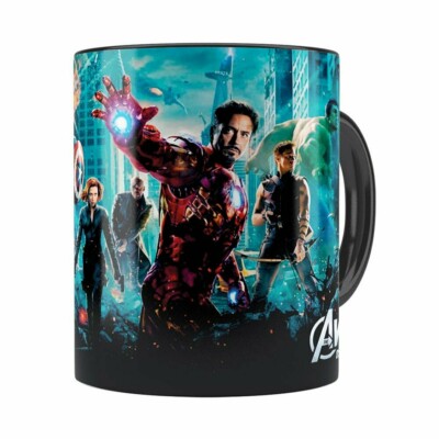 Caneca Os Vingadores V04 Preta