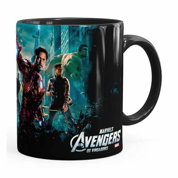 Caneca Os Vingadores V04 Preta