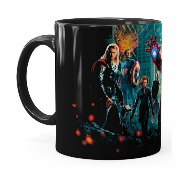 Caneca Os Vingadores V04 Preta