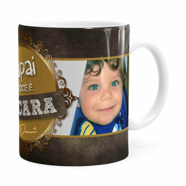 Caneca Papai Você é O Cara 4 Fotos Branca