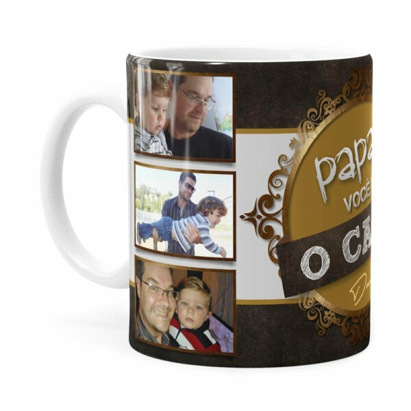 Caneca Papai Você é O Cara 4 Fotos Branca