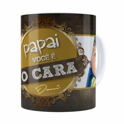 Caneca Papai Você é O Cara 4 Fotos Branca
