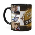 Caneca Papai Você é O Cara 4 Fotos Preta