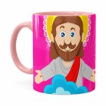 Caneca Páscoa Verdadeiro Significado é Jesus V03 Rosa