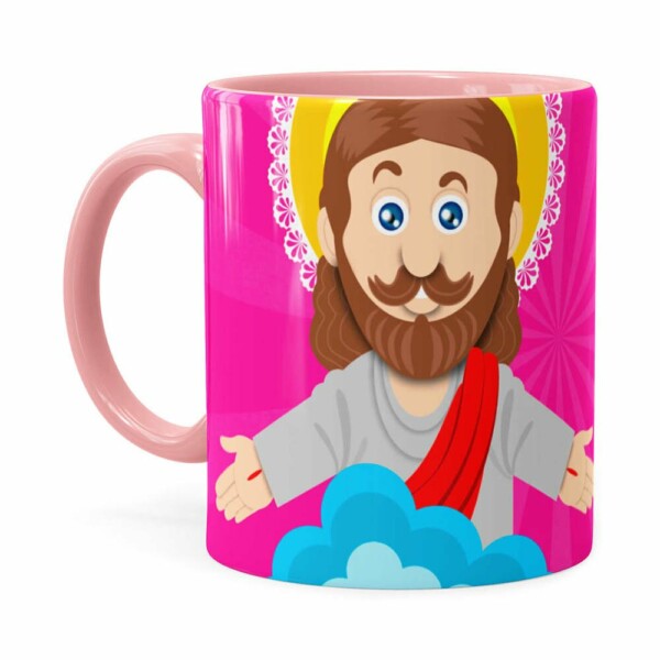 Caneca Páscoa Verdadeiro Significado é Jesus V03 Rosa