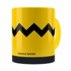 Caneca Peanuts Charlie Brown Minimalista Amarela