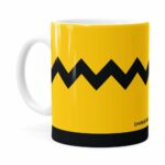 Caneca Peanuts Charlie Brown Minimalista Branca