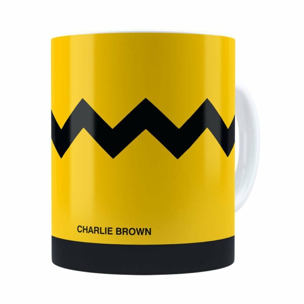 Caneca Peanuts Charlie Brown Minimalista Branca