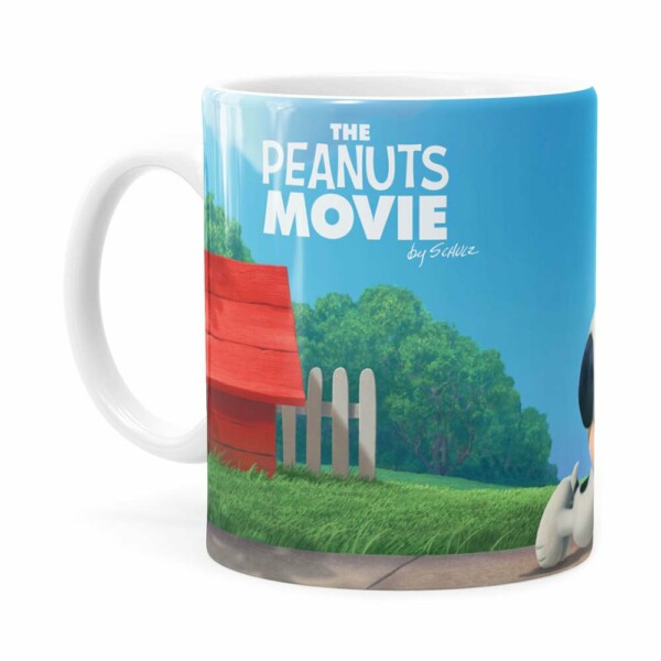 Caneca Peanuts Snoopy E Charlie Brown Branca