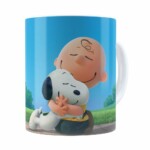 Caneca Peanuts Snoopy E Charlie Brown Branca
