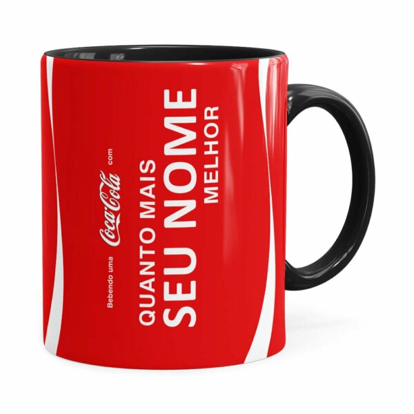 Caneca Personalizada Coca-cola Quanto Mais Preta