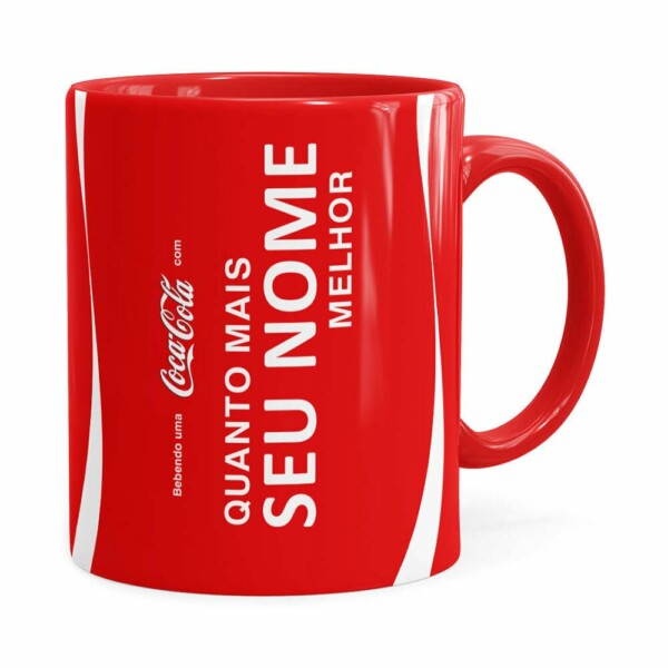 Caneca Personalizada Coca-cola Quanto Mais Vermelha