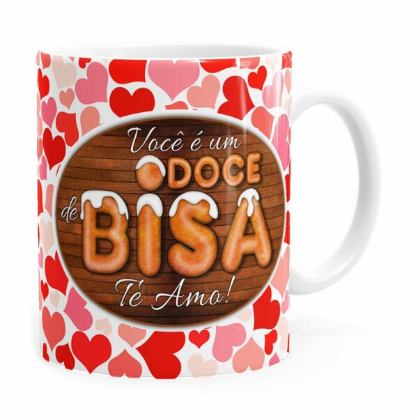 Caneca Personalizada Doce De Bisa Com Nome Branca