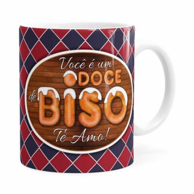Caneca Personalizada Doce De Biso Com Foto Branca
