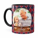Caneca Personalizada Doce De Dindo Com Foto Preta
