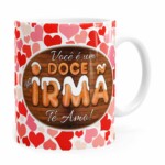 Caneca Personalizada Doce De Irmã Com Nome Branca