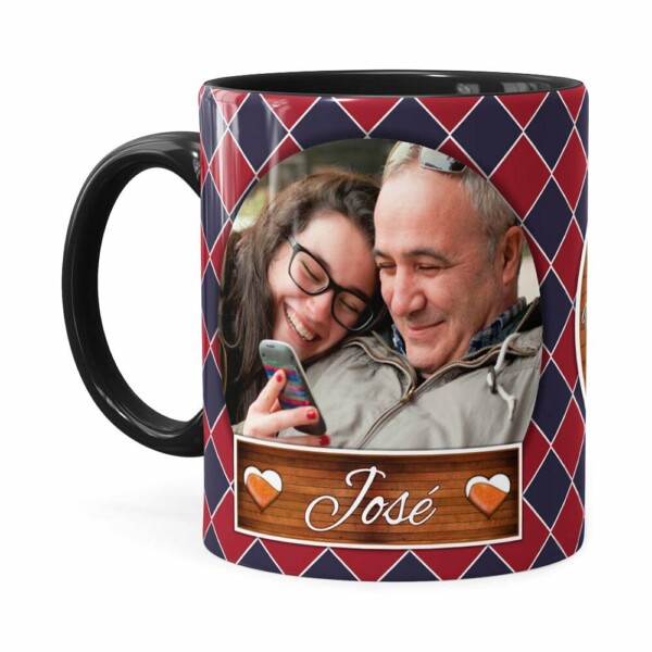 Caneca Personalizada Doce De Irmão Com Foto Preta