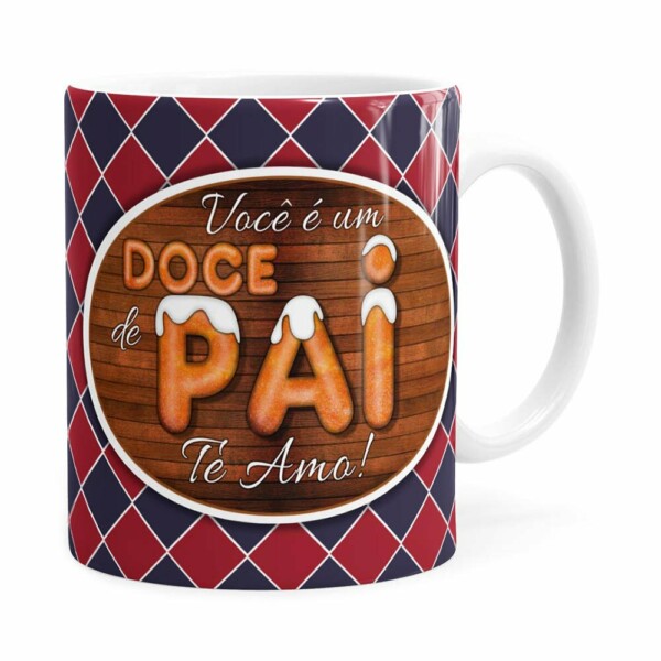 Caneca Personalizada Doce De Pai Com Foto Branca