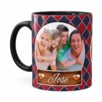 Caneca Personalizada Doce De Pai Com Foto Preta