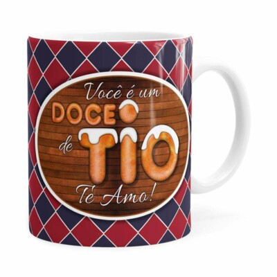 Caneca Personalizada Doce De Tio Com Foto Branca