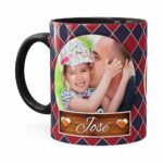 Caneca Personalizada Doce De Tio Com Foto Preta