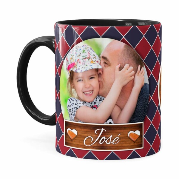 Caneca Personalizada Doce De Tio Com Foto Preta