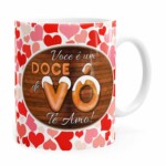 Caneca Personalizada Doce De Vó Com Nome Branca