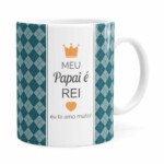 Caneca Personalizada Papai é Rei Com Foto Branca