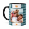 Caneca Personalizada Papai é Rei Com Foto Preta