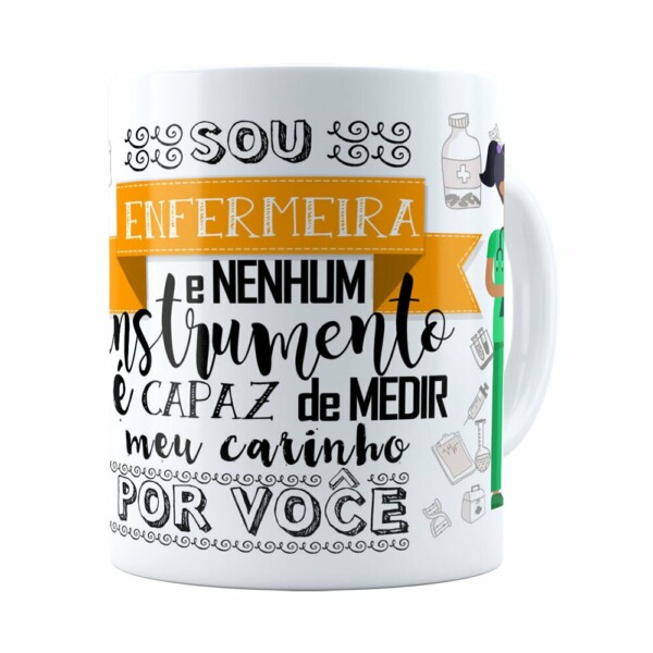 Caneca Personalizada Sou Enfermeira Com Nome Branca
