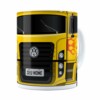 Caneca Personalizada Truck Amarelo V01 Com Nome Branca