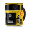 Caneca Personalizada Truck Amarelo V01 Com Nome Preta