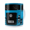Caneca Personalizada Truck Azul V02 Com Nome Branca