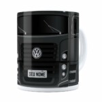 Caneca Personalizada Truck Cinza Escuro V02 Com Nome Branca