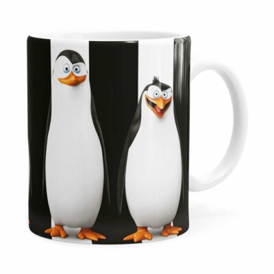 Caneca Pinguins De Madagascar Branca