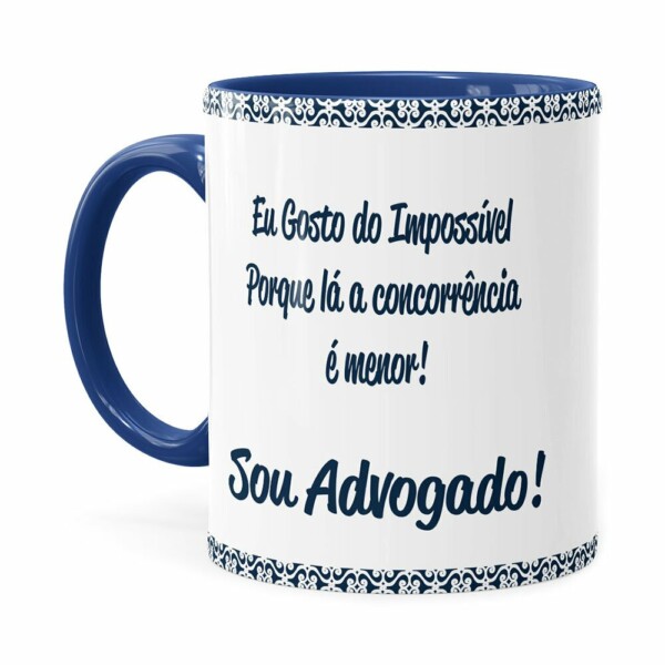 Caneca Profissões Advogado V01 Azul Escuro