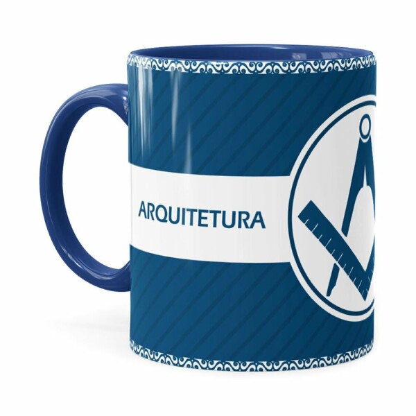 Caneca Profissões Arquitetura V01 Azul Escuro