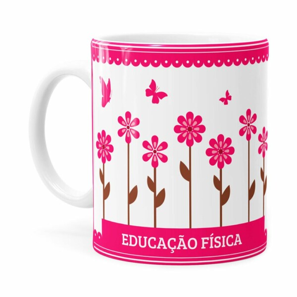 Caneca Profissões Educação Física Frozen Anna Branca