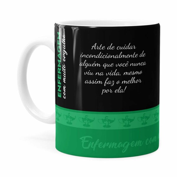 Caneca Profissões Enfermagem Com Orgulho Branca