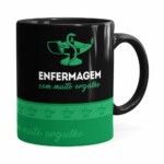 Caneca Profissões Enfermagem Com Orgulho Preta