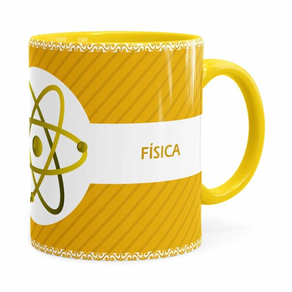 Caneca Profissões Física V01 Amarela