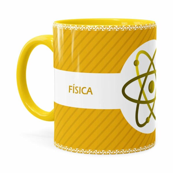 Caneca Profissões Física V01 Amarela