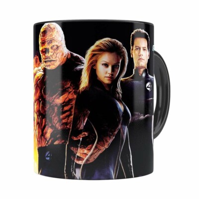 Caneca Quarteto Fantástico Filme V01 Preta