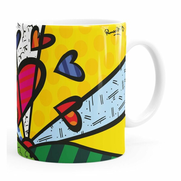 Caneca Romero Britto A New Day Branca