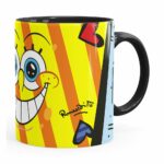 Caneca Romero Britto Bob Esponja Preta